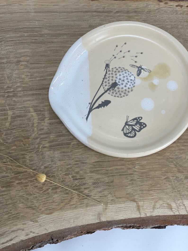 Spoon Rest, Spoon Holder, spoon plate, soap holder, dandelions