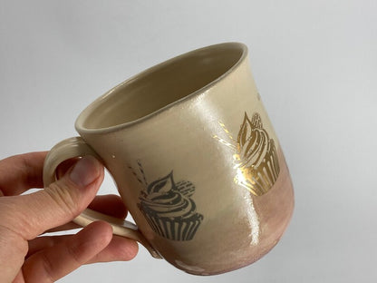 Cupcake Lover Christmas Personalized Mug, cup cake present, Baking Lover Gift, Cupcake Christmas, Cake Lover, pottery Coffee Mug