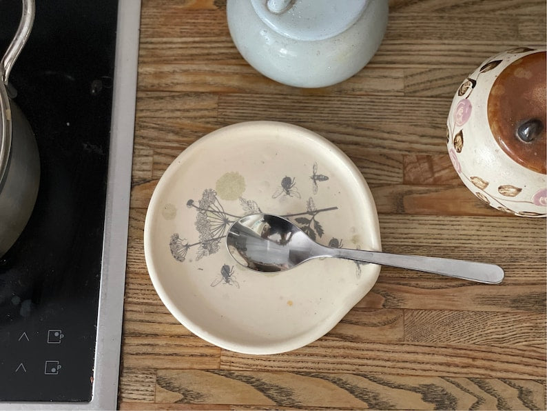 Spoon Rest, Spoon Holder, spoon plate, soap holder, flowers