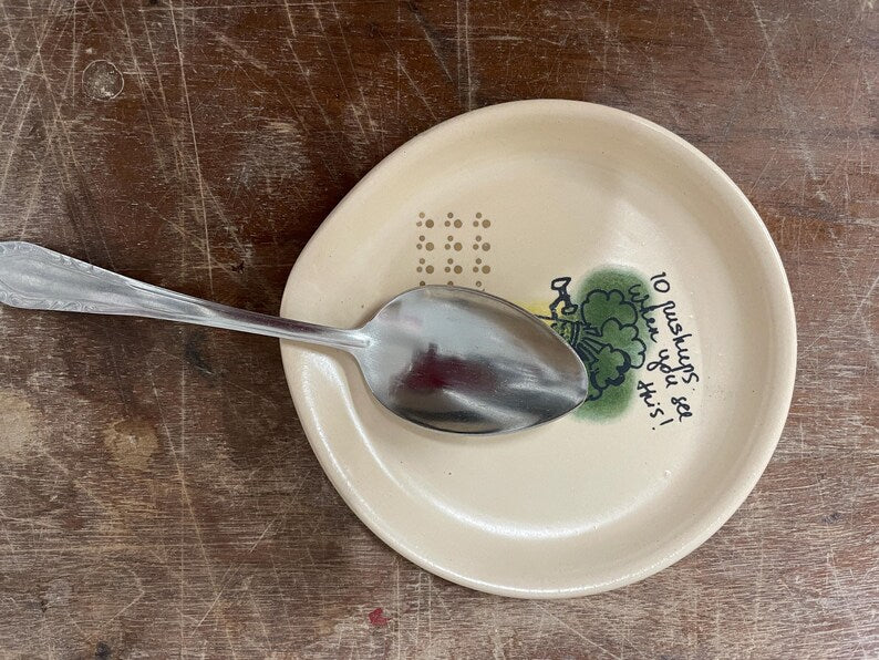 Sports, gym, fitness Spoon Rest, Spoon Holder, spoon plate, soap holder, funny