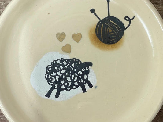 Knitting, yarn, Spoon Rest, Spoon Holder, spoon plate, soap holder, funny, sheep