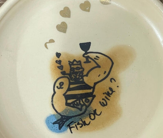 Wine, fish, Spoon Rest, Spoon Holder, spoon plate, soap holder, funny, fisherman