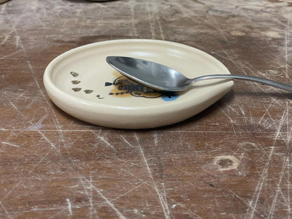 Fox, gift for sister, college Spoon Rest, Spoon Holder, spoon plate, soap holder, funny