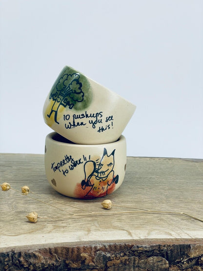 Ceremonial cocoa mug, beauty, fitness, sports, broccoli, fox