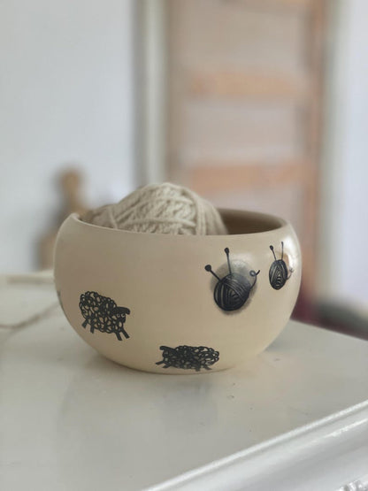 Black sheep Yarn Bowl, Yarn bowl, funny yarn bowl, knitting lovers