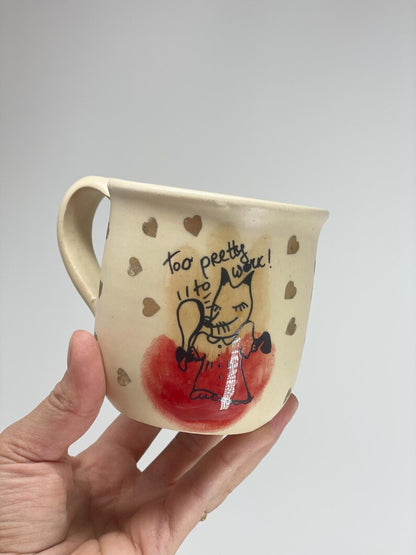 Fox pottery mug, funny pottery mug, gift for hostess, fox lover