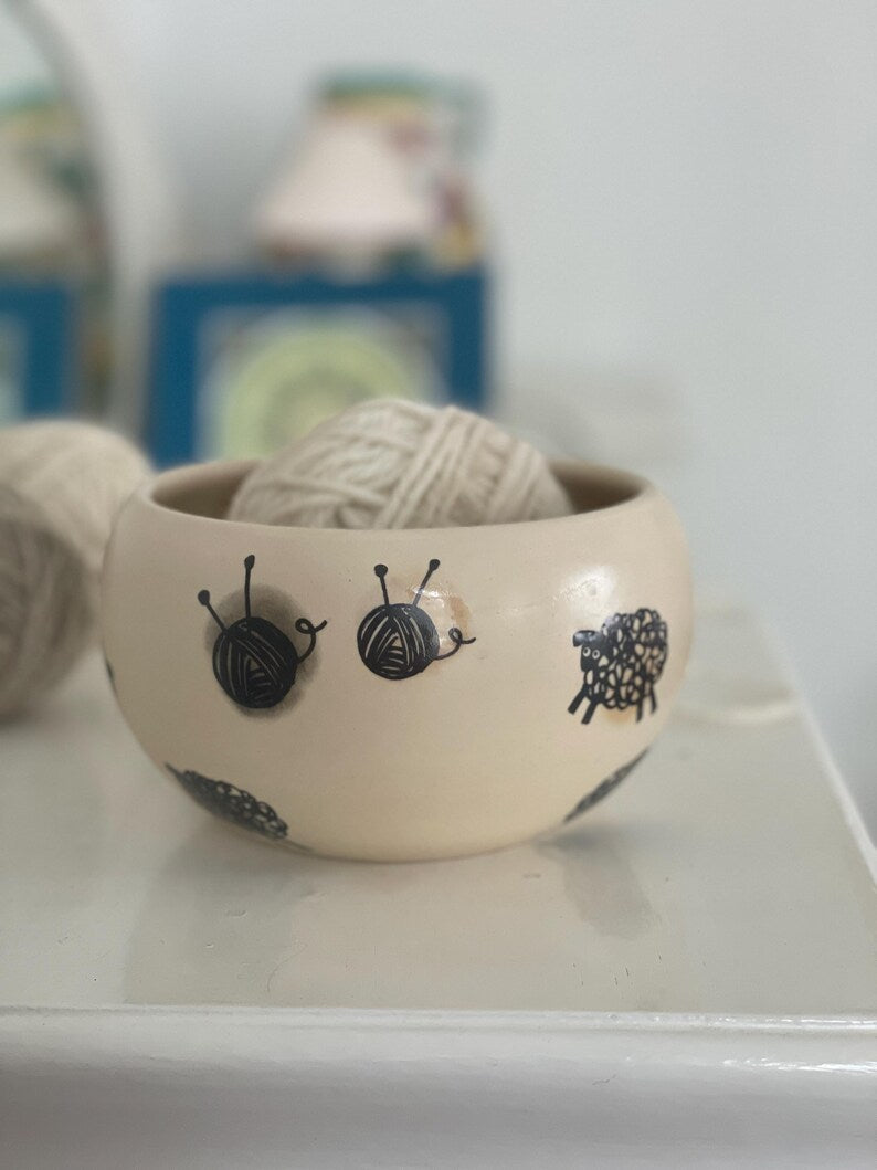 Black sheep Yarn Bowl, Yarn bowl, funny yarn bowl, knitting lovers