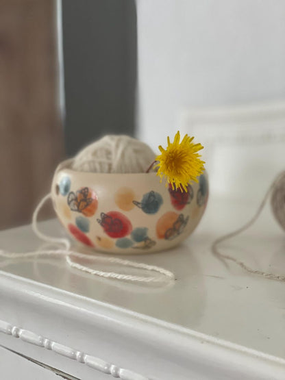 Colourful Knitting Bowl, butterfly Yarn Bowl, Yarn bowl, funny yarn bowl, knitting lovers