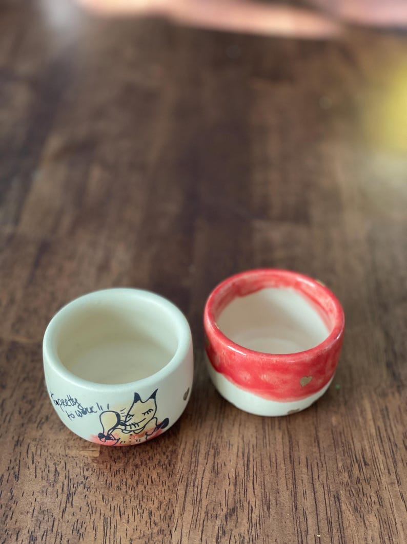 Espresso mugs, funny gift for sister, bestie, fox, golden heart