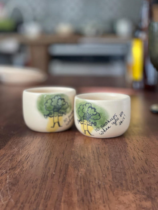 Ceremonial mugs, Espresso tumbler, gym, fitness, sports, broccoli