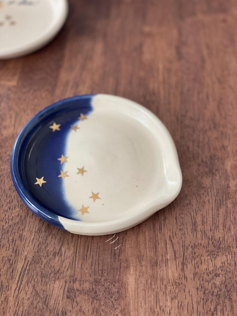 Spoon Rest, Spoon Holder, spoon plate, soap holder, stars, golden, sky