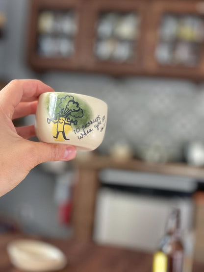 Ceremonial mugs, Espresso tumbler, gym, fitness, sports, broccoli