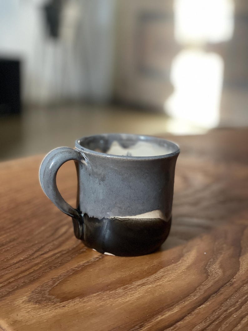 Cat mug, black cat mug, fun funny mug, cat lovers, gray black cup